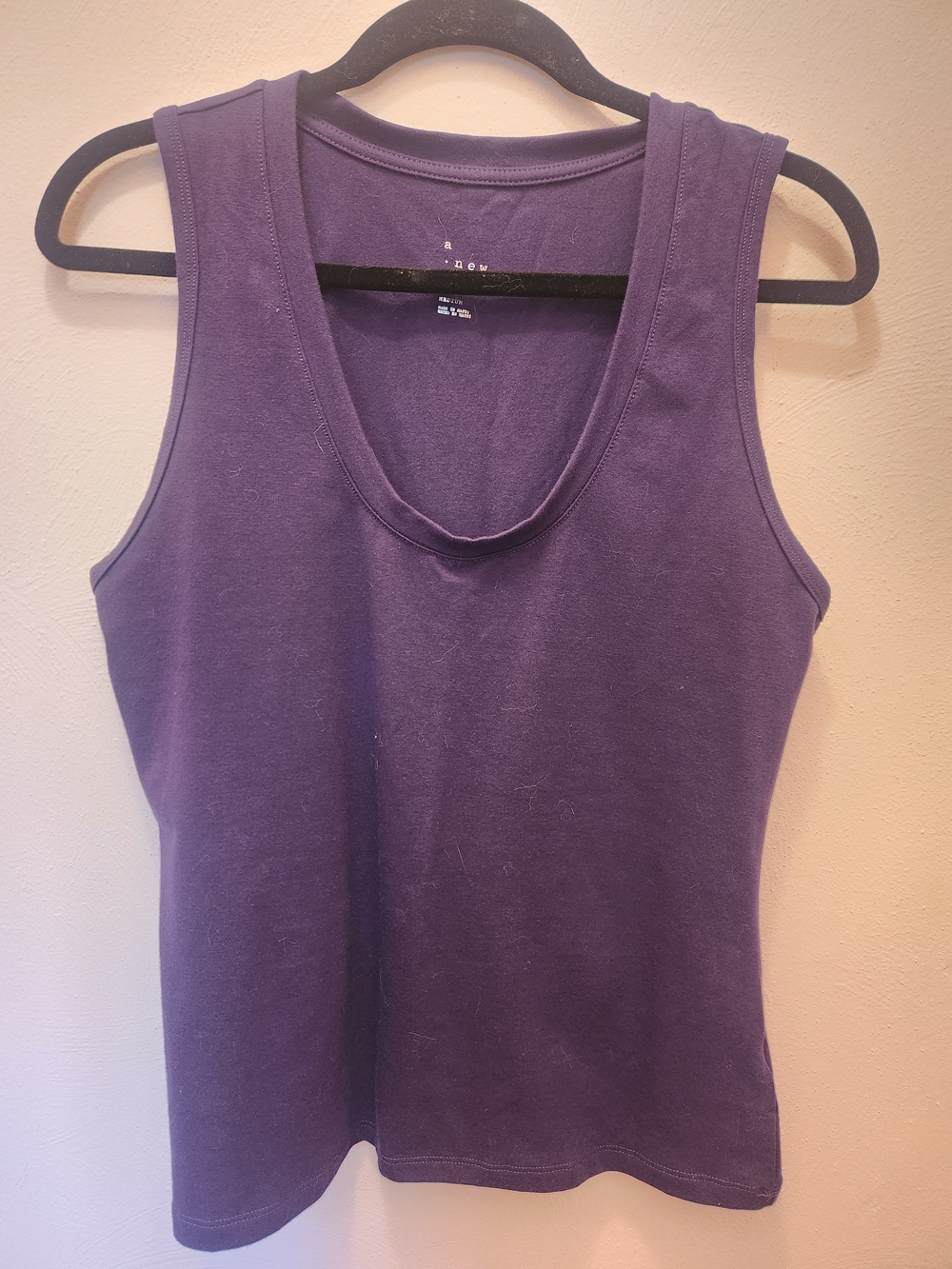 A New Day Purple Sleeveless Scoop Neck Tank Top Size M